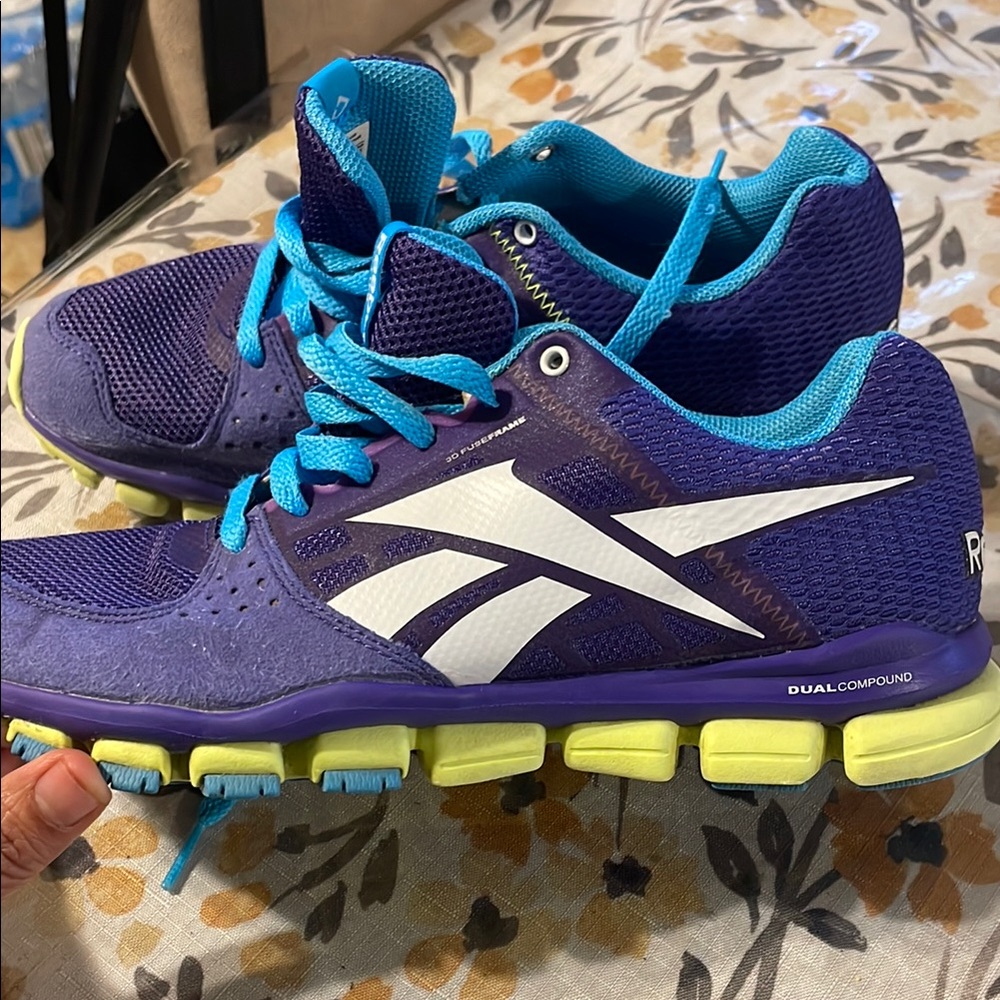 Reebok Purple and Blue Athletic Shoes